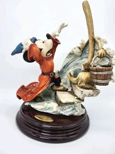 Figura Escultura G. Armani Disney Mickey Mouse Aprendiz de Hechicero Escultura Reparada - Imagen 1 de 16