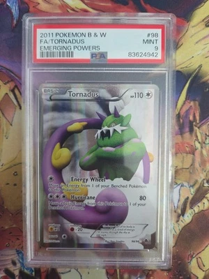 2011 Pokemon Black & White Emerging Powers #98 Full Art Tornadus PSA 9 Card MINT - Image 1 of 2