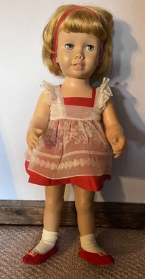 Vintage  1960 Mattel Chatty Cathy 20” Doll, Original Clothes/ Shoes, WithString - Image 1 of 4