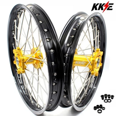 KKE 21/19 CNC Wheels for Suzuki RM125 2007 RM250 1996-2008 Motorcycle Spoke Rims - Image 1 of 4