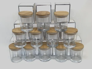  Candle containers jars with Lids and gift boxes, 12 Set of 7 OZ glass jars - Picture 1 of 16
