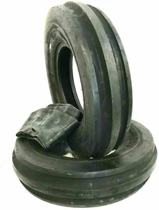 2- 7.50-16 3 Rib F2 Traktorreifen mit Schläuchen Schwerlast vorne 750-16 Tri-Rib - Bild 1 von 5