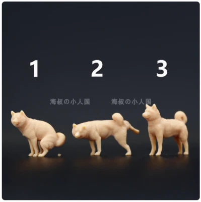 1/87 Bizarre Animal Model Shiba Inu No. 3 Miniature Scene Prop Toy - Image 1 of 3
