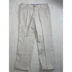 Frank's Pants Mens Sz 36 Chino Straight Cotton Khaki Preppy American MADE IN USA - Picture 1 of 6