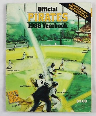 VINTAGE 1985 Pittsburgh Pirates Signed Yearbook w/ Uncut Card Sheet Insert - Image 1 of 2