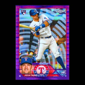 2023 Topps Chrome Josh Jung Purple Sonar Refractor #93 Texas Rangers RC /275 - Picture 1 of 2