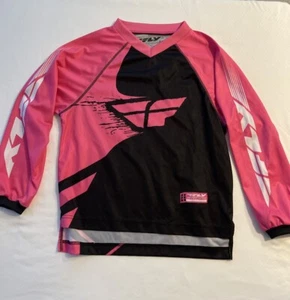 Fly Racing Racewear Jersey MX/ATV BMX Offroad Riding Gear Pink BLACK youth M 34 - Foto 1 di 8