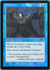 Treachery FOIL Urza's Destiny VERY HEAVILY PLD Blue Rare CARD (204390) ABUGames