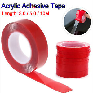 3/5/10M Double Sided Acrylic Adhesive Tape High Strength Gel Transparent Car Fix