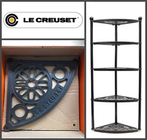 Le Creuset 5 niveles olla soporte negro mate estante de exhibición esmalte hierro fundido nuevo en caja - Imagen 1 de 5