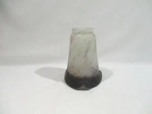 ANCIENNE TULIPE ROSACE LAMPE PATE DE VERRE ART NOUVEAU LAMPSHADE LIGHT - Picture 1 of 7