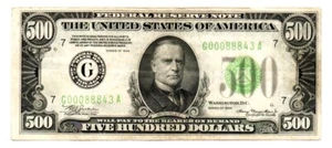 Fr. 2201-G 1934 Light Green Seal Federal Reserve Note - Picture 1 of 2