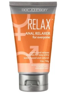 Doc Johnson Relax Crema Rilassante Anale a Base Acqua e Naturale 2 once Bulk, Nuova - Foto 1 di 1