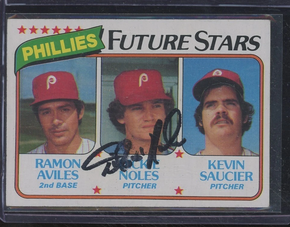 1980 Topps #682 Phillies Future Stars Dickie Noles Auto - Image 1 of 2