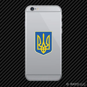 Autocollant téléphone portable armoiries ukrainiennes drapeau mobile Ukraine UKR UA - Photo 1 sur 1