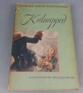 Vintage 1949 Kidnapped Robert Louis Stevenson Hardcover Book Dust Jacket - Imagen 1 de 9