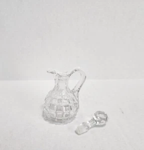 Oil EAPG - George Duncan & Sons No. 308 Block Pattern Small Condiment Cruet - Picture 1 of 3