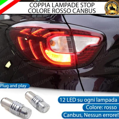 COPPIA LAMPADE LED STOP CANBUS POSTERIORI RENAULT CAPTUR RESTYLING ROSSO CANBUS - Immagine 1 di 4