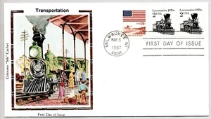 #1897 LOCOMOTIVE TRANSPORTATION SERIES STAMP FIRST DAY ISSUE, COLORANO SILK FDC - Picture 1 of 1