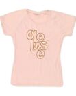 Ellesse Womens Graphic T-Shirt Top Uk 14 Large Pink Cotton Py12