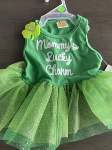 SIMPLY DOG ST. PATRICKS DAY DRESS "MOMMY'S LUCKY CHARM" Puppy/Dog MEDIUM - Picture 1 of 2