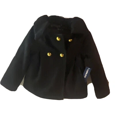 CHAQUETA CHAQUETÓN LANA NEGRA AZUL MARINO ANTIGUO ABRIGO ELEGANTE DE VACACIONES 3T NIÑO PEQUEÑO NUEVA CON ETIQUETAS Foto 1 de 3