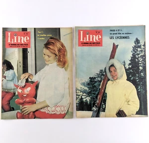 Line Vintage French Girl's Magazines 1962, 2 Issues - Comics, Stories, Celebs - Picture 1 of 16