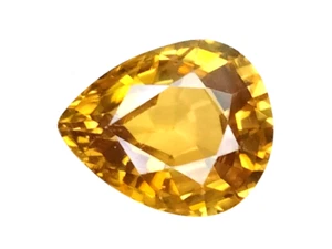 5.00 CTS YELLOW NATURAL ZIRCON PEAR CUT LOOSE GEMSTONES ,SEE VIDEO - Picture 1 of 3