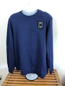 Puma  Navy Blue Pivot Long Sleeve Crew Neck Sweatshirt Size 4XL,XXXXL - Picture 1 of 3