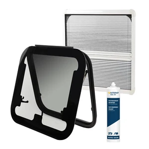 Wohnwagen Ausstellfenster Wohnmobil Fenster Seitenfenster Insektenschutz 50x45cm - Bild 1 von 11