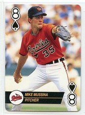 1993 Bicycle Baseball Aces Playing Card - Mike Mussina - Baltimore Orioles