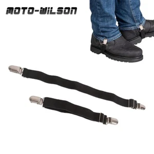 2PCS Riding Trouser Clips Black Adjustable Cycling Pants Clips Same Size Belt - Picture 1 of 13
