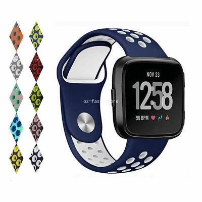 Correa transpirable para reloj de silicona Fitbit Versa 2 + funda Foto 1 de 4