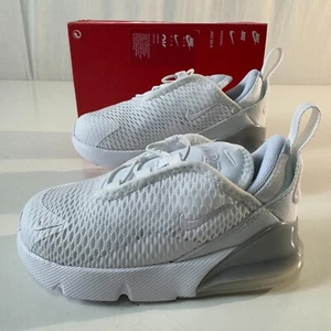Nike Air Max 270 Toddler Size 9C White Gray Shoes Sneakers Slip On NEW - Picture 1 of 10