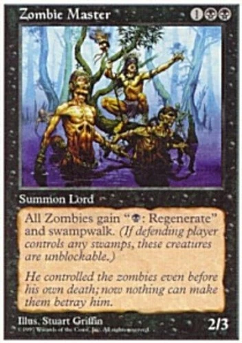 MTG magic cards 1x Zombie Master 5th Edition Moderate Play, English - Image 1 of 1