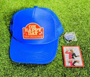 2024 D23 Abbott Elementary A.V.A Fest Blue Oh Happy Day Trucker Hat+Pin+Card NIP - Picture 1 of 6