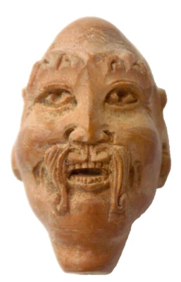 China antigua de cuentas de madera de tuerca tallada Foto 1 de 4