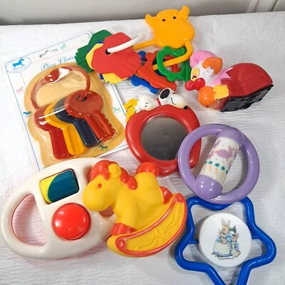 Винтажный набор детских игрушек погремушка 9 ключей Gerber Enfamil Evenflo First Years 1990-е 90-е - Изображение 1 из 4
