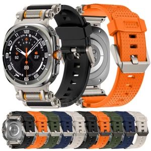 Silikon + Metall Uhrenarmband Für Samsung Galaxy Watch Ultra 47mm Armband Ersatz - Picture 1 of 89