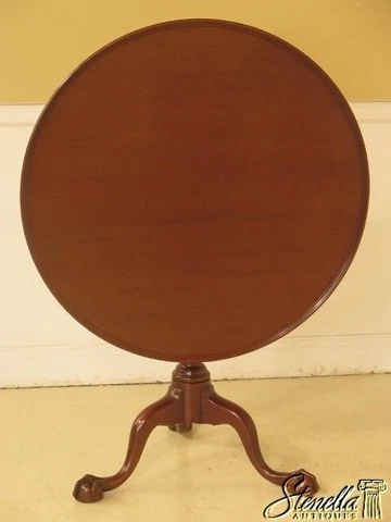 L44071EC: KITTINGER CW-70 Colonial Williamsburg Mahogany Clawfoot Tilt Top Table Cover