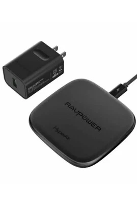 Cargador Inalámbrico Rápido RAVPower 10W Max con Adaptador QC 3.0 RP-PC066 Certificado Qi Foto 1 de 4
