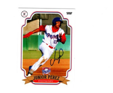 Junior Perez 2021 Stockton Ports signed autograph baseball card San Cristobal b