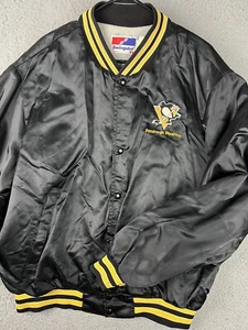 Vintage Pittsburgh Penguins Jacket Swingster Bomber Satin XL USA Embroidered - Picture 1 of 15