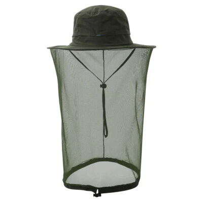 Hombres Mujeres Cabeza de Mosquito Rostro Red Sombrero Boonie Gorra Sol Malla Oculta Protección Foto 1 de 4