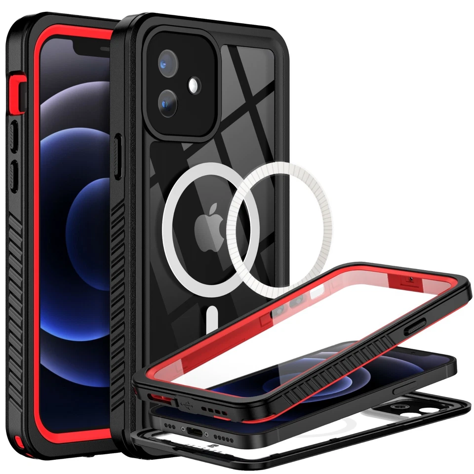 For Apple iPhone 12 Pro Max 12 Mini Clear MagSafe Magnetic Case Waterproof Cover - Image 1 of 4