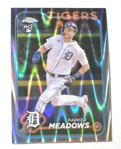 2024 Topps Chrome Ray Wave Ref #271 Parker Meadows RC (TIGERS) ! - Picture 1 of 3