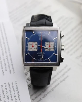 Reloj TAG Heuer Monaco azul para hombre - CAW2111 Foto 1 de 4