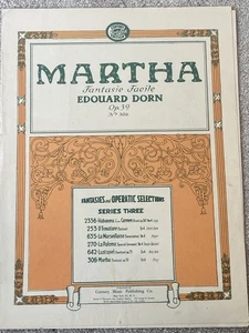 MARTHA Fantasie Facile Sheet Music PIANO SOLO by Edouard Dorn Op. 39 - Picture 1 of 7