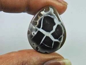 Piedra preciosa suelta de cristal de pera gronata septaria natural de 15 quilates 22X25 mm - Imagen 1 de 5