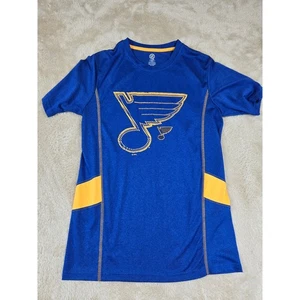 Camiseta de hockey para hombre St Louis Blues NHL azul real dorado logotipo mediano M - Imagen 1 de 9